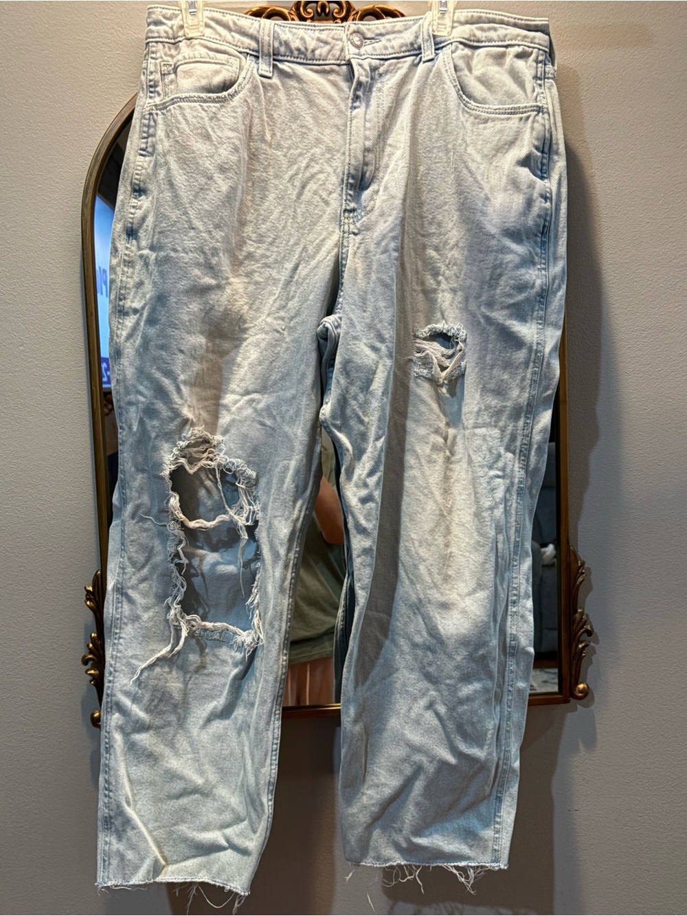 Light Blue women’s Distressed Ripped Jeans